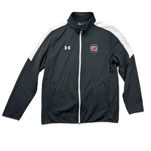 South Carolina Gamecocks Track Jacket Men's Large Under Armour Full Zip Warm-Up